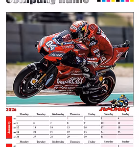 Superbike Six page memo calendar