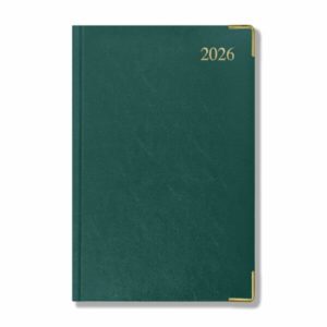 Deluxe FineGrain A5 Desk Diary – Cream Paper – Day per Page
